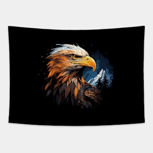 Eagle Head Design - Intense Raptor Art Tapestry