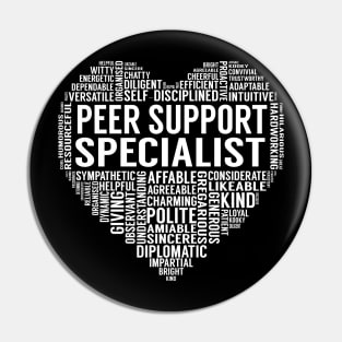Peer Support Specialist Heart Pin