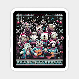 Christmas Caroling Animal Edition Magnet