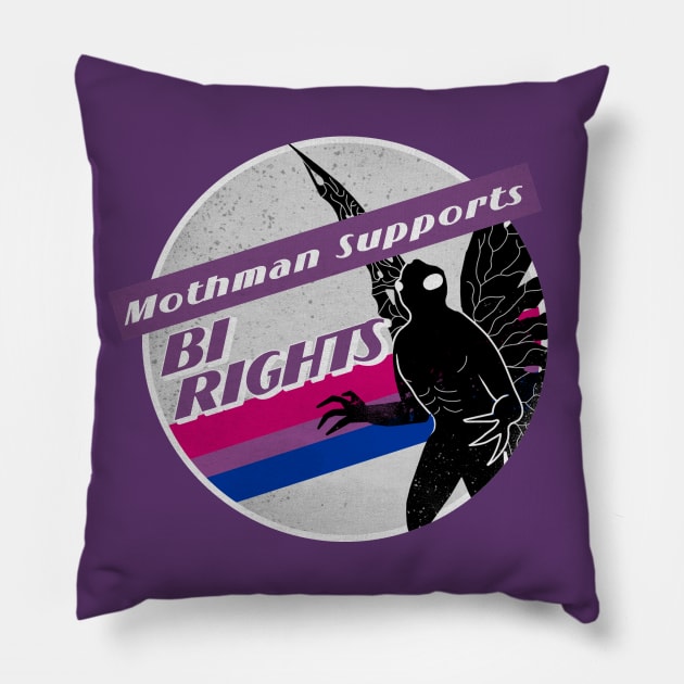 Bi Pride Mothman Pillow by creepvrs