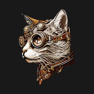 Steampunk cat illustration T-Shirt