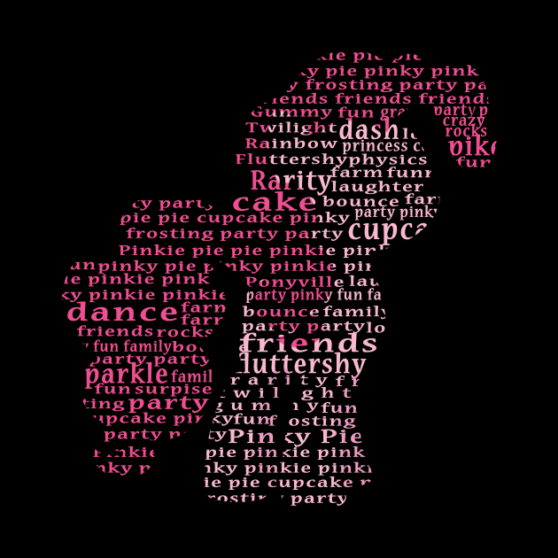 My Little Pony - Pinkie Pie Typography by SSXVegeta