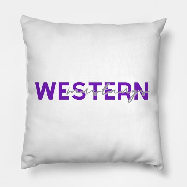 Western Mustangs Pillow by stickersbyjori