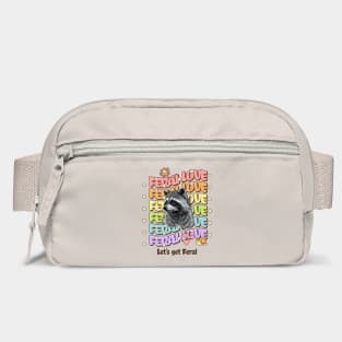 Groovy Feral Love Raccoon Hippie BOHO Mod design Bag