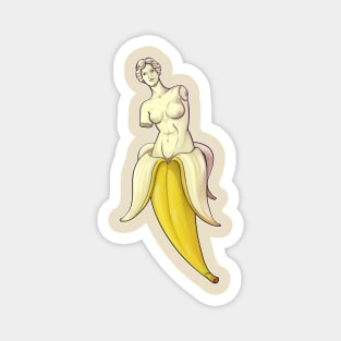 Banana in the shape of venus de milo Magnet