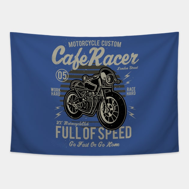 Caferacer Cafe Racer Full Of Speed Tapestry by Hariolf´s Mega Store