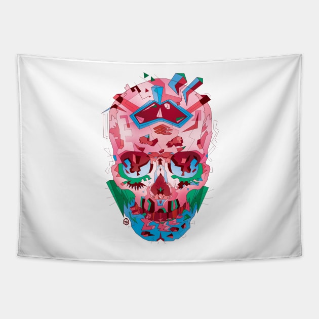 Pink Skull. Cosmo 26 Tapestry by typohole