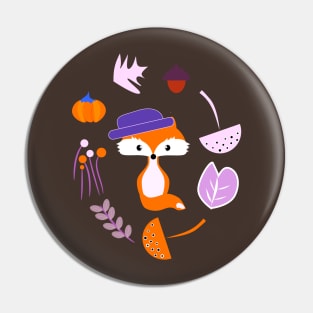 Cute fox in autumn Pin