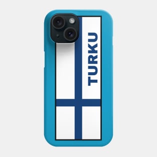 Turku City in Finnish Flag Phone Case