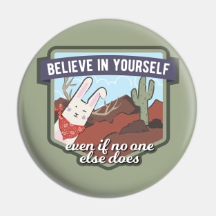 Believe in Yourself Jackalope - Desert Southwest Pin