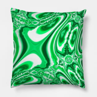 Neon Green Hippie Tie Dye Geode Pillow