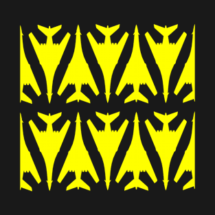 Rockwell B-1 Lancer - Yellow & Black Pattern Design T-Shirt