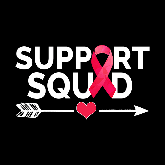 Breast Cancer Support Squad - Breast Cancer Ribbon by CoolandCreative