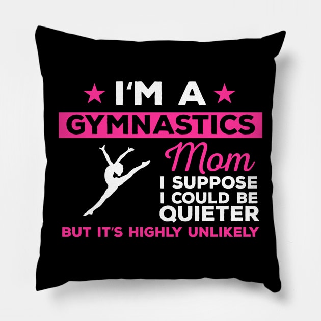 Gymnastics Mom Pillow by mikevdv2001