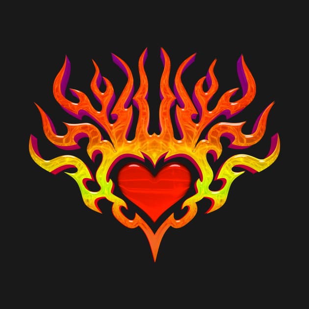 Burning Heart by the Mad Artist