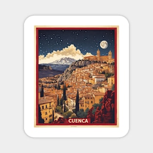 Cuenca Spain Starry Night Travel Tourism Retro Vintage Magnet