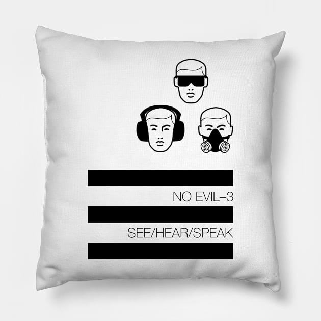 No Evil Pillow by DAFTFISH