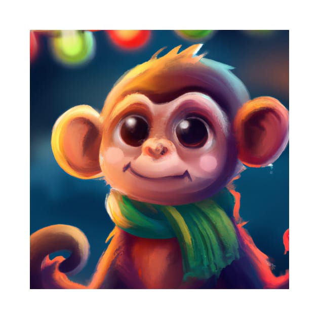 Cute Monkey Drawing by Play Zoo