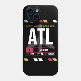 Atlanta (ATL) Airport Code Baggage Tag Phone Case