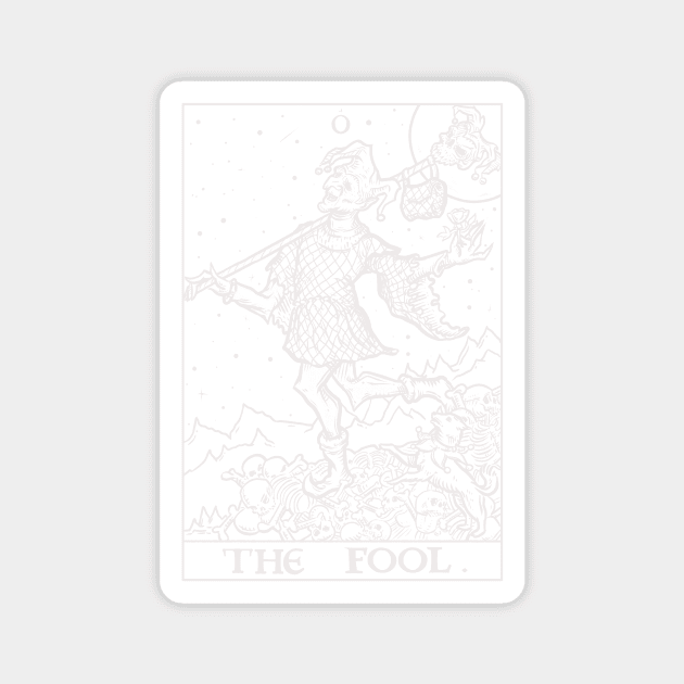 The Fool Tarot Card - Gothic Court Jester Magnet by TheGhoulishGarb