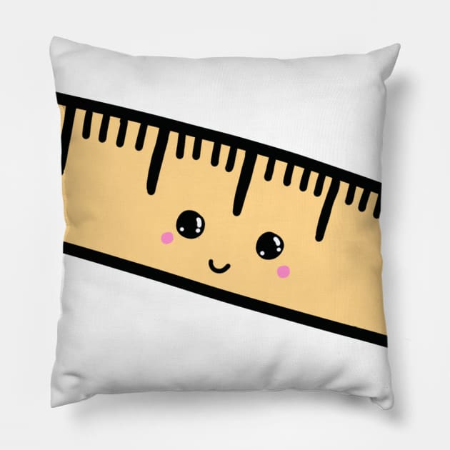 Adorable cute ruler Pillow by Artmmey