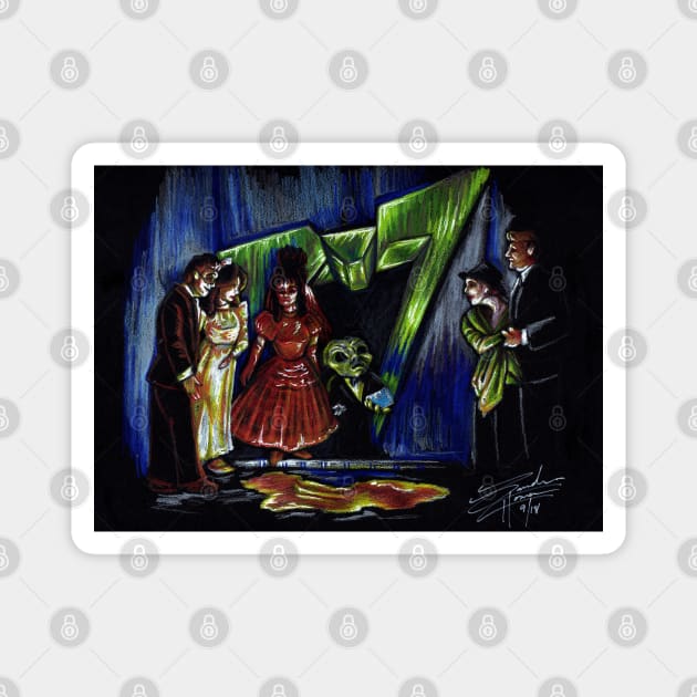 Lydia's Wedding - Tim Burton style Magnet by xandra-homes