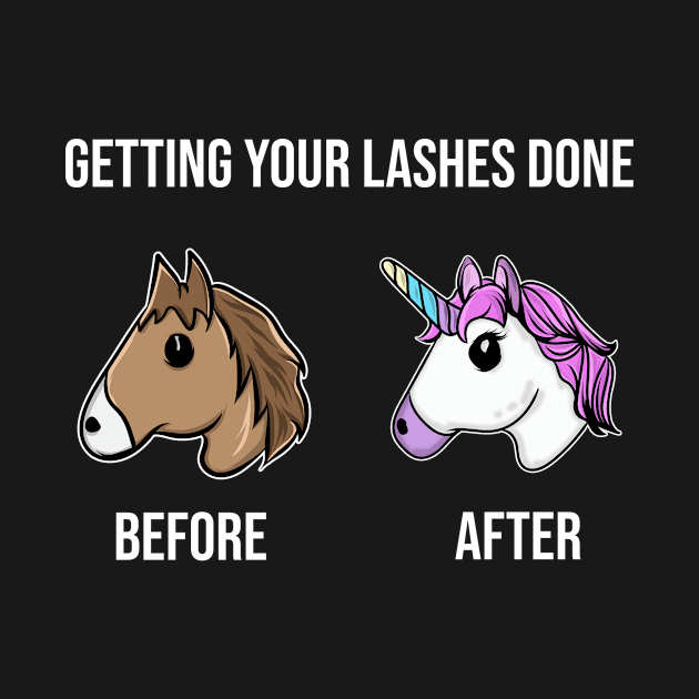 Eyelash Artist Unicorn Lash Lady Cosmetologist by ChrisselDesigns