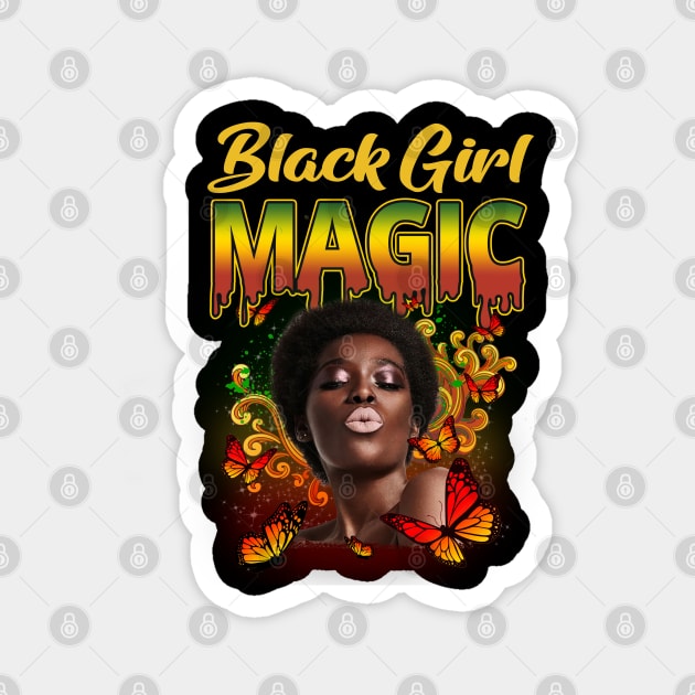Black Girl Magic, Beautiful Black Woman, Black women, Black Queen Magnet by UrbanLifeApparel