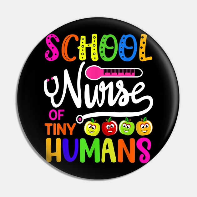 School Nurse Of Tiny Humans Teacher Back To School Pin by Sharilyn Bars