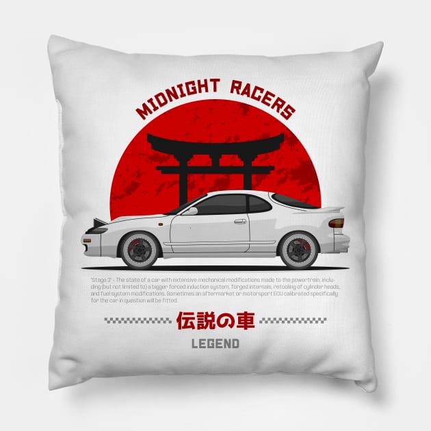 Tuner White MK5 Celica Superior JDM Pillow by GoldenTuners