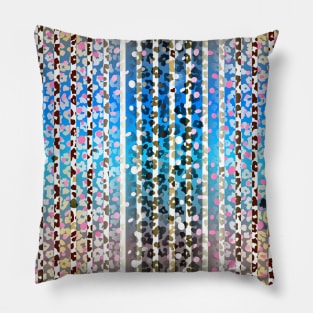 Colourful gradient unique flowers leopard stripes abstract modern 255 Pattern Pillow