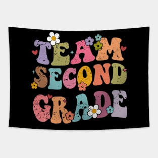 Team 2nd Grade Groovy Back to School Gifts Teacher Student Tapestry