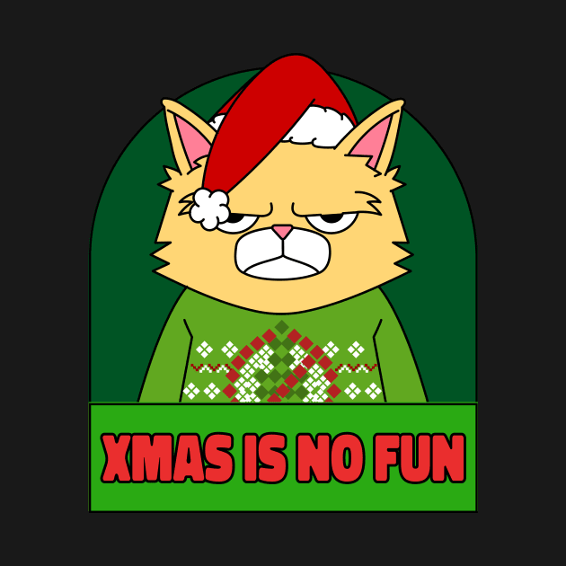 Cat funny, Christmas is no fun by Kamran Sharjeel