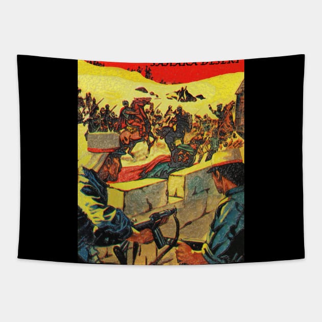 Sahara Desert - The Scarlet Riders (Unique Art) Tapestry by The Black Panther