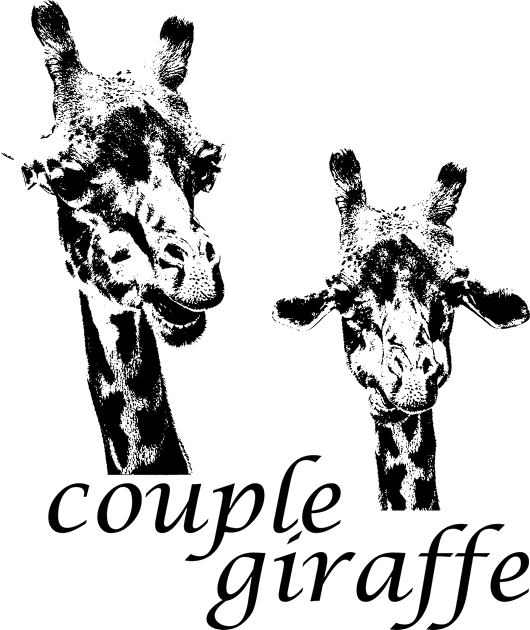 Couple Giraffe Kids T-Shirt by hudayadi