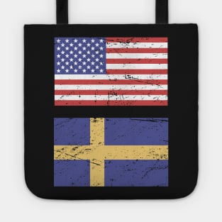 United States Flag & Sweden Flag Tote