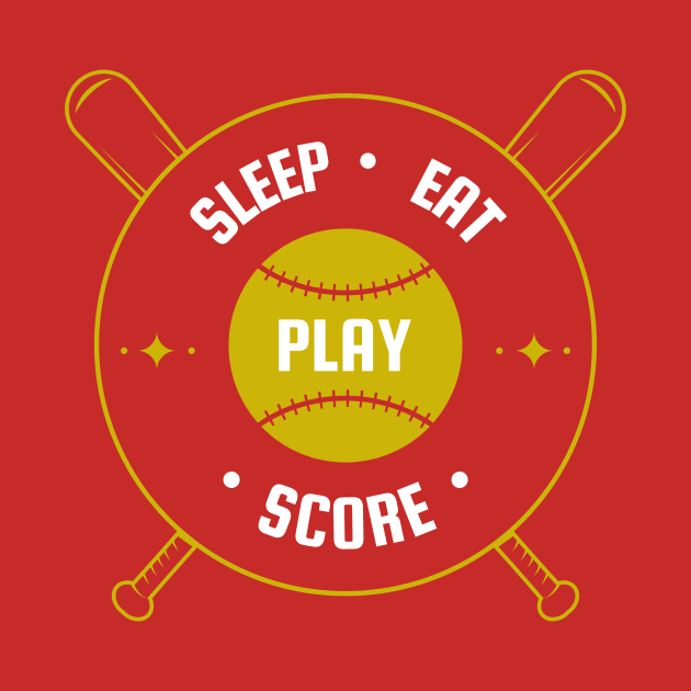 Sleep Eat Play Score Baseball by timothytimmy