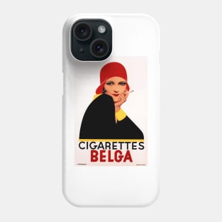 CIGARETTES BELGA Art Deco Advertising Belgian Tobacco Cigar Vintage Phone Case