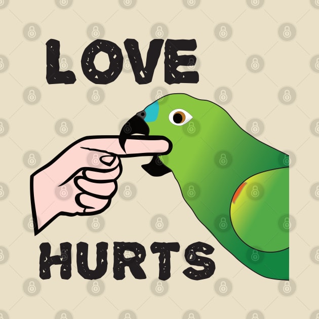 Love Hurts - Blue Front Amazon Parrot Ver.2 by Einstein Parrot