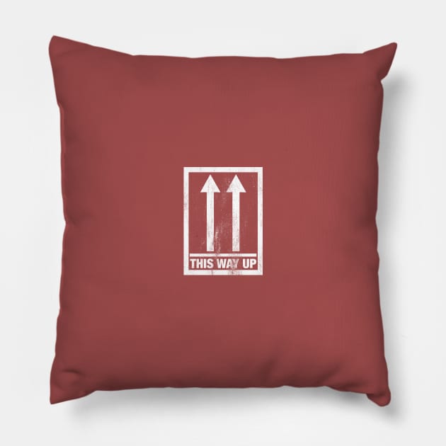 This way up sign Pillow by steveball