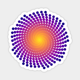 Whirlpool Spiral | Dark Sunset Yellow Red Blue Magnet