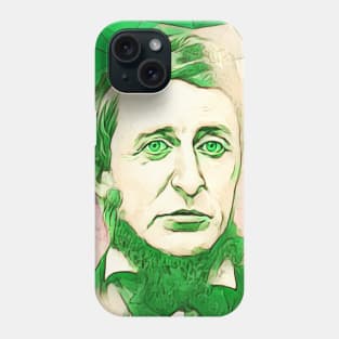 Ralph Waldo Emerson Green Portrait | Ralph Waldo Emerson Artwork 7 Phone Case