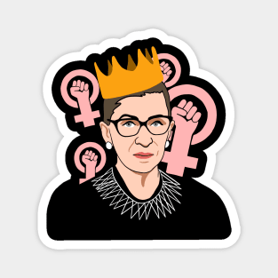 RBG - Ruth Bader Ginsburg Feminism Crown Magnet