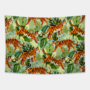 Bright Tiger Jungle Pattern Tapestry