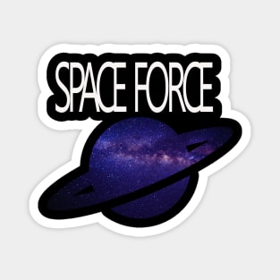 space force galaxy white Magnet