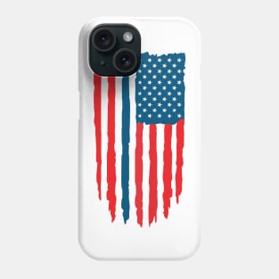 distressed usa flag blue line Phone Case