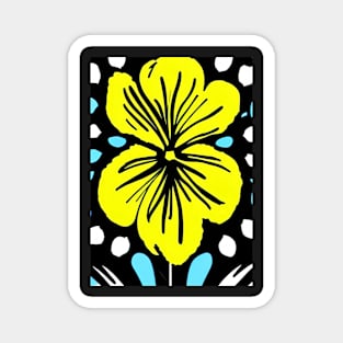 STUNNING YELLOW FLOWERS BLACK BACKGROUND Magnet