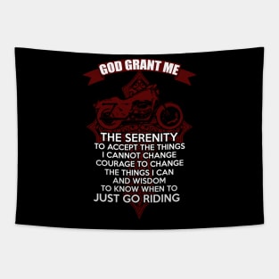 Christian Biker's Prayer Design and Gift Idea Tapestry