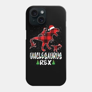 Uncle T Rex Matching Family Christmas Dinosaur Shirt Phone Case