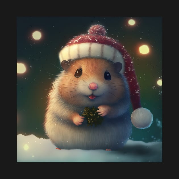 Cute Christmas Hamster by Art8085